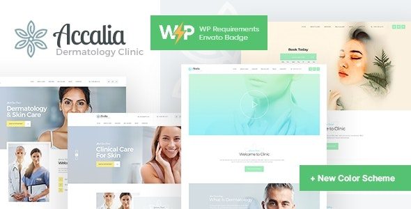 Accalia 1.5.0 - Dermatology Clinic & Cosmetology Center Medical WordPress Theme + Elementor