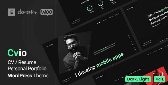 Cvio 3.2.7 – Personal Portfolio WordPress Theme