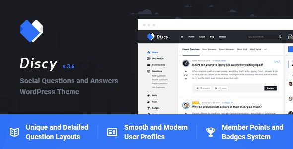 Discy 5.7.4 - Social Questions and Answers WordPress Theme