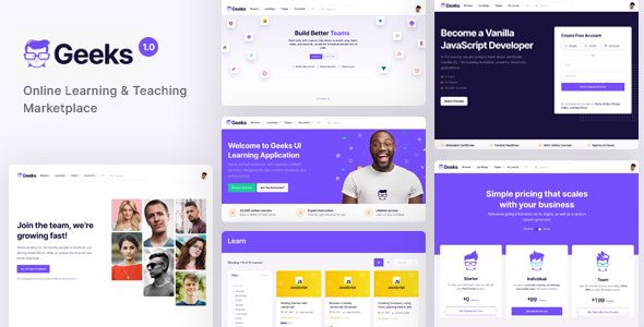 Geeks 1.2.34 - Online Learning Marketplace WordPress Theme