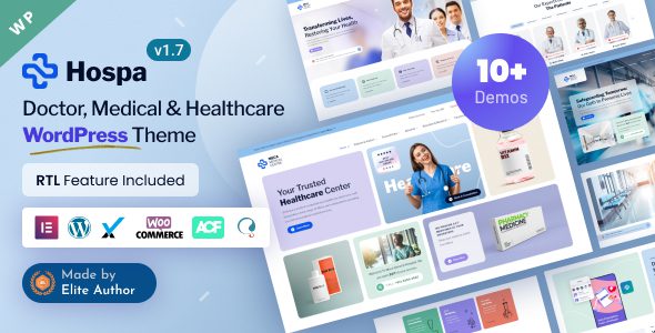 Hospa 1.7 – Doctors, Medical Clinic & Hospital WordPress Theme