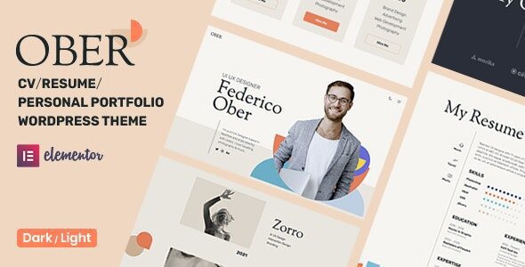 OBER 1.2.2 – Resume WordPress Theme