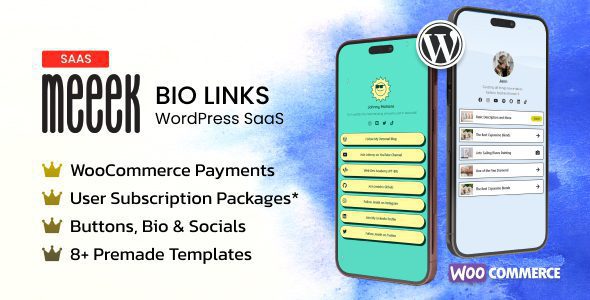 Meeek 3.1 – Link in Bio SaaS (WordPress)